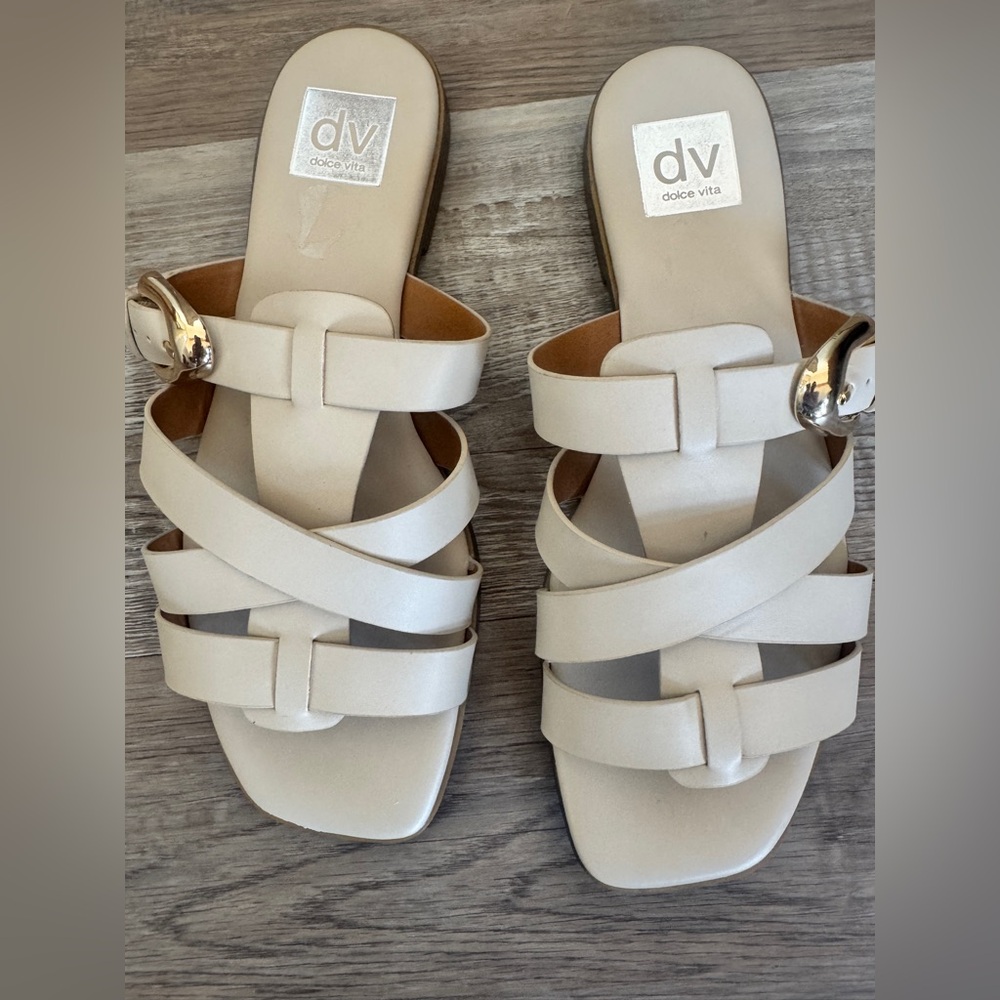 DV by Dolce Vita Medina Strappy Slide Sandal — Ivory Bone — Women’s Size 9 NWOT - Picture 8 of 9